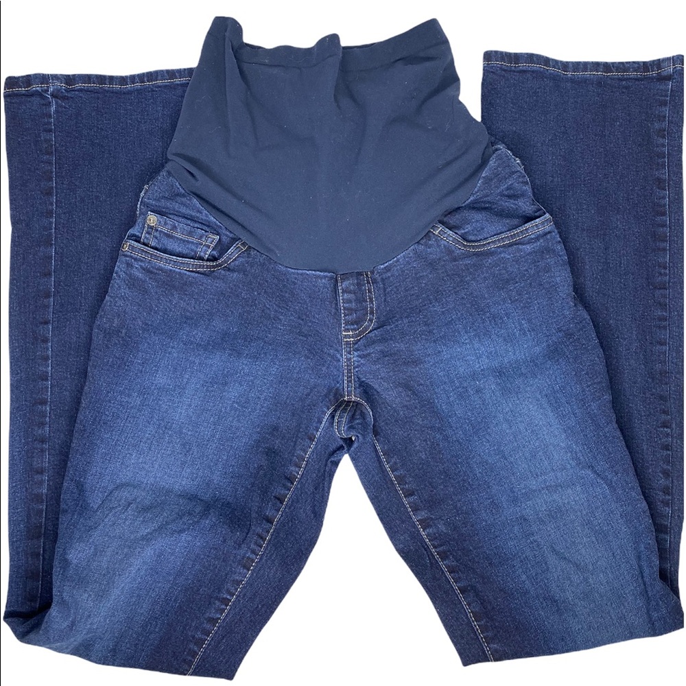 Indigo Blue Straight Leg Maternity Jeans